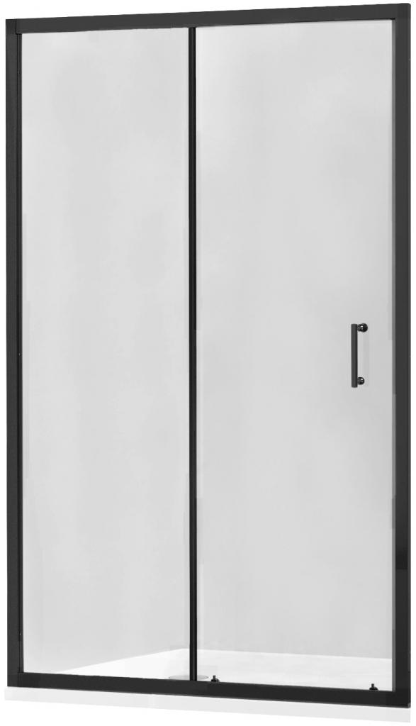 MEXEN Apia posuvné sprchové dveře 120 cm, transparent, černá 845-120-000-70-00