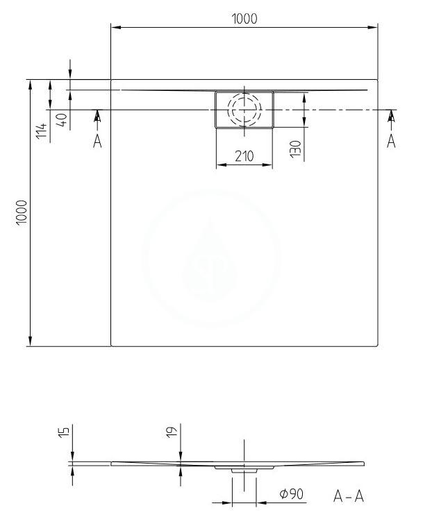 VILLEROY & BOCH - Architectura Sprchová vanička, 1000x1000 mm, alpská bílá (UDA1010ARA115V-01)