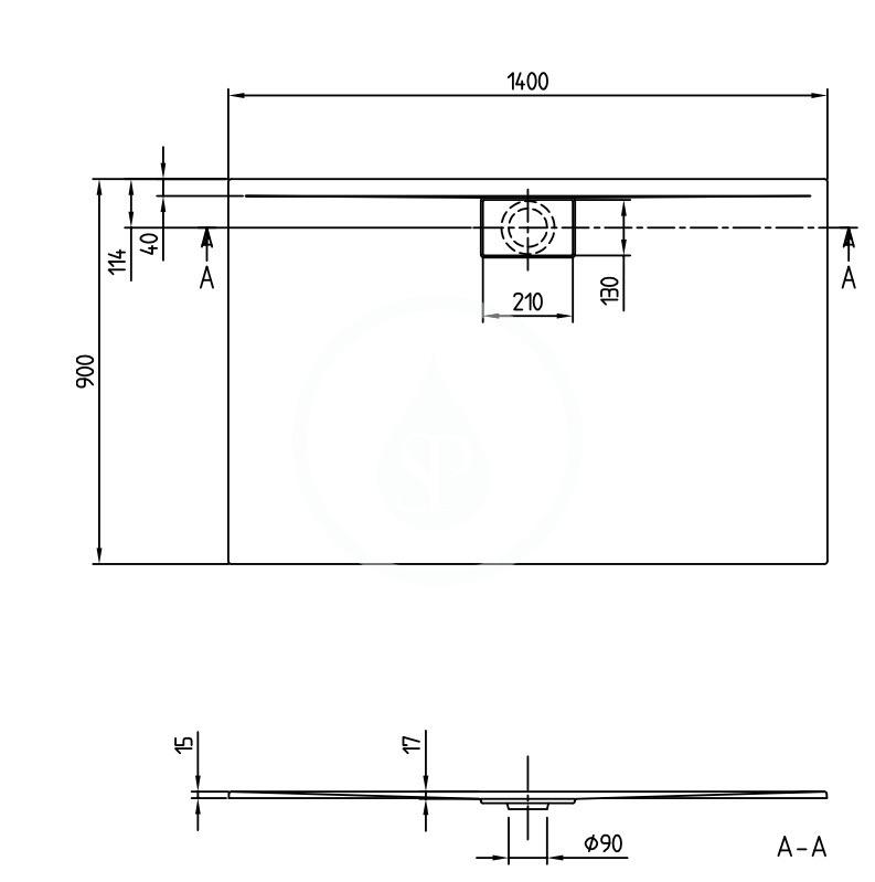 VILLEROY & BOCH - Architectura Sprchová vanička, 1400x900 mm, VilboGrip, alpská bílá (UDA1490ARA215GV-01)