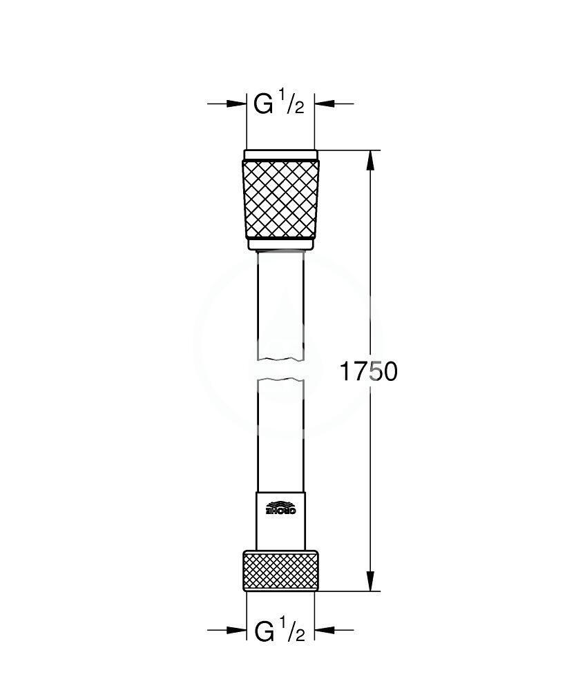 GROHE - Hadice Sprchová hadice VitalioFlex Comfort 1750 mm, chrom (28745001)