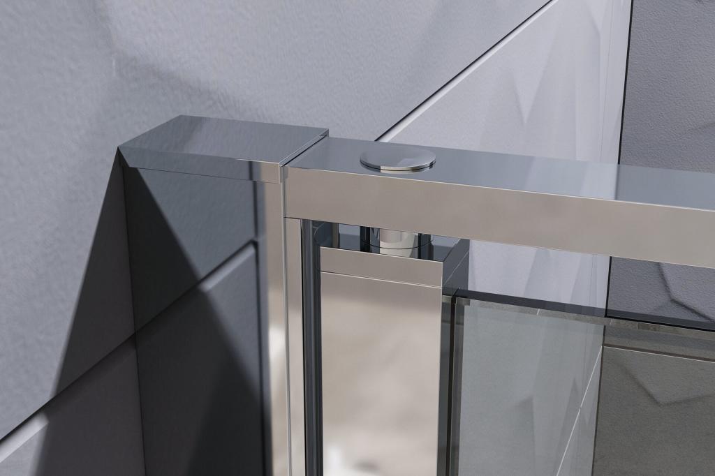 Aquatek - YES B2 80 sprchové dveře do niky dvoukřídlé 77-81cm , výplň sklo - čiré (YESB280-06)