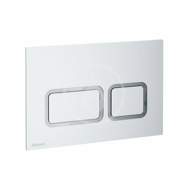 RAVAK - Twin Ovládací tlačítko pro splachování WC, satin (X01739)