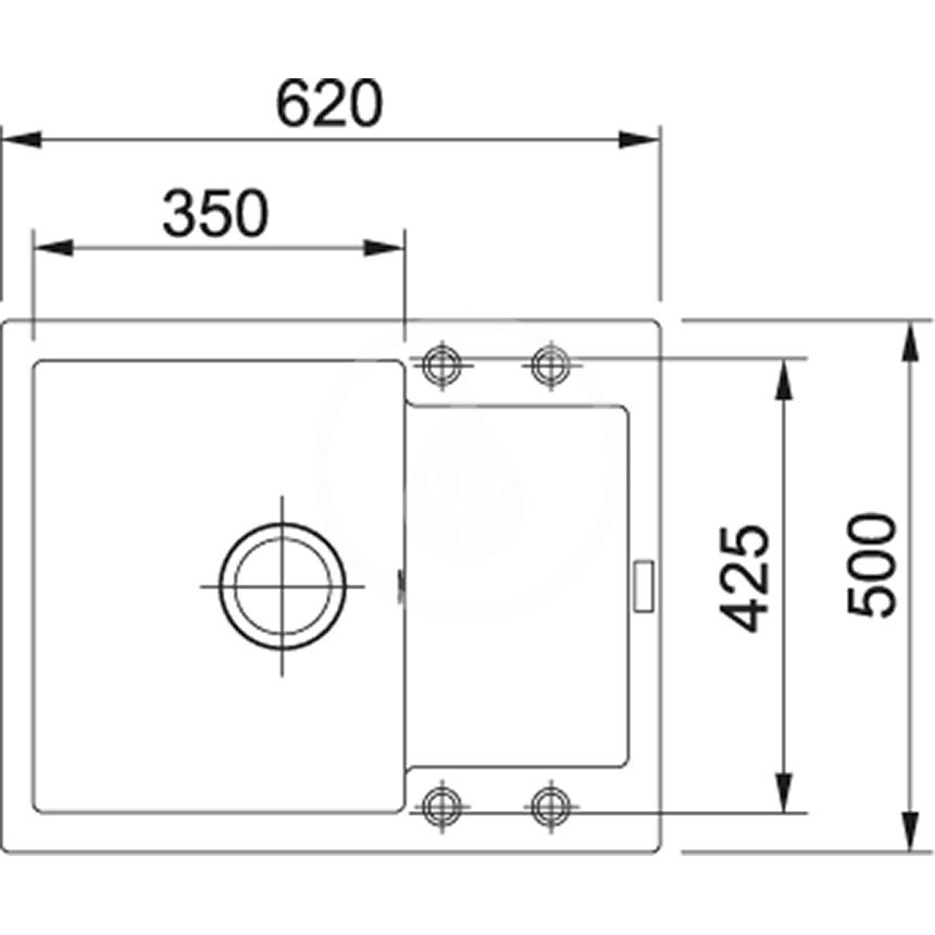 FRANKE - Sety Set G165, fragranitový dřez MRG 611-62 a baterie FP 0408.031, matná černá/chrom (114.0650.567)