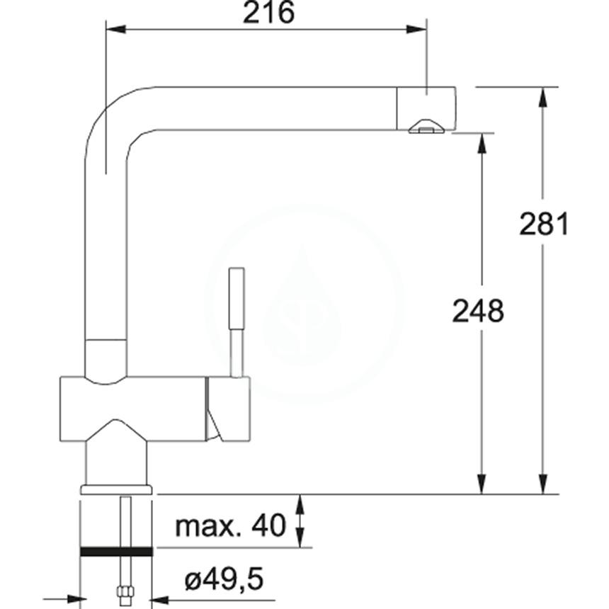 FRANKE - Sety Set G212, fragranitový dřez CNG 611-62 TL/2 a baterie Samoa, matná černá/chrom (114.0650.744)