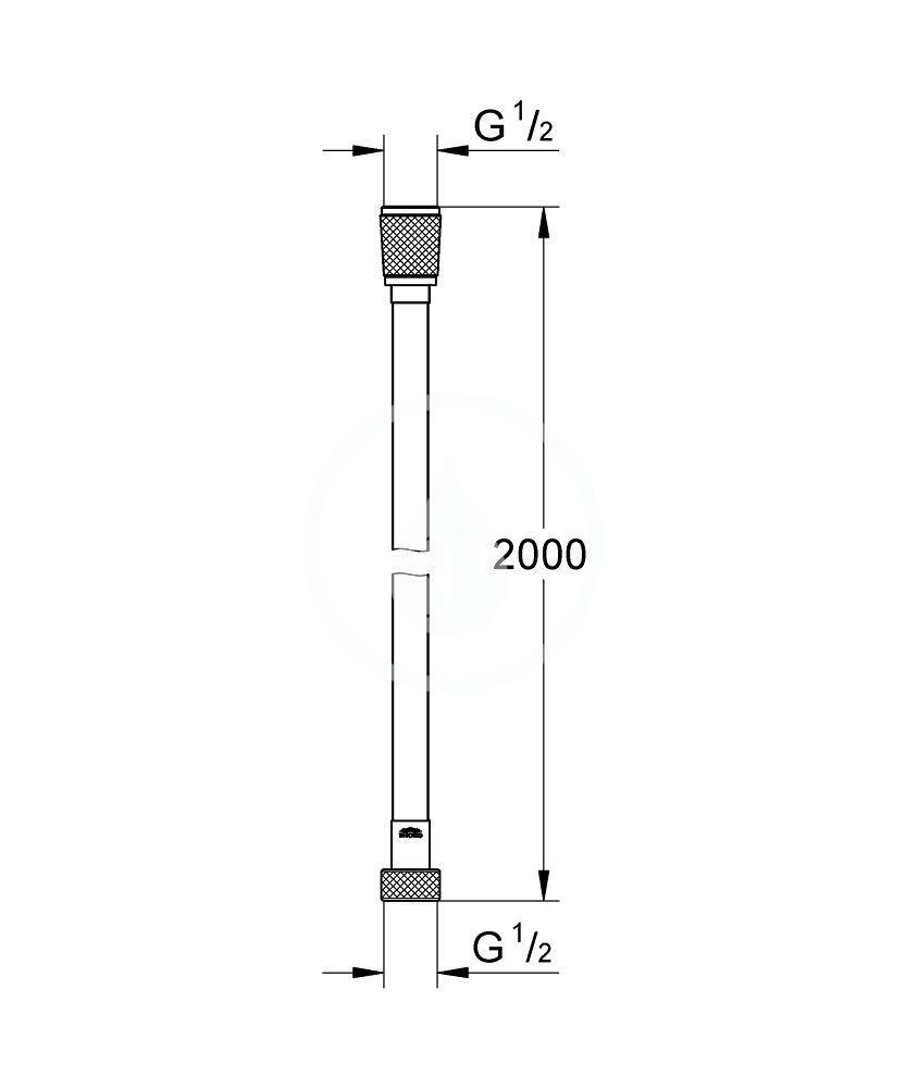 GROHE - Hadice Sprchová hadice VitalioFlex Silver 2000 mm, chrom (27507000)