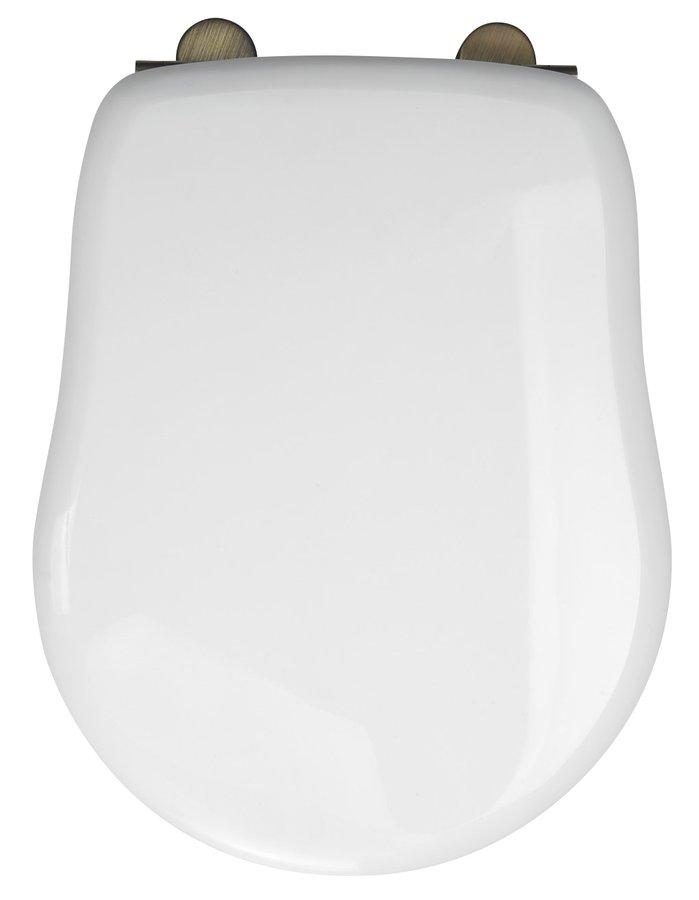 KERASAN - RETRO WC sedátko, bílá/bronz (109301)