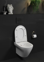 CERSANIT - WC sedátko LARGA OVAL SLIM DUR ANTIB (K98-0229), fotografie 4/7