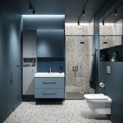 CERSANIT - SET B332 WC mísa LARGA SQUARE Cleanon + sedátko SLIM (S701-473), fotografie 2/9