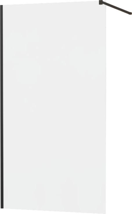 MEXEN/S KIOTO Sprchová zástěna WALK-IN 90x200 cm 8 mm, černá, matné sklo 800-090-101-70-30