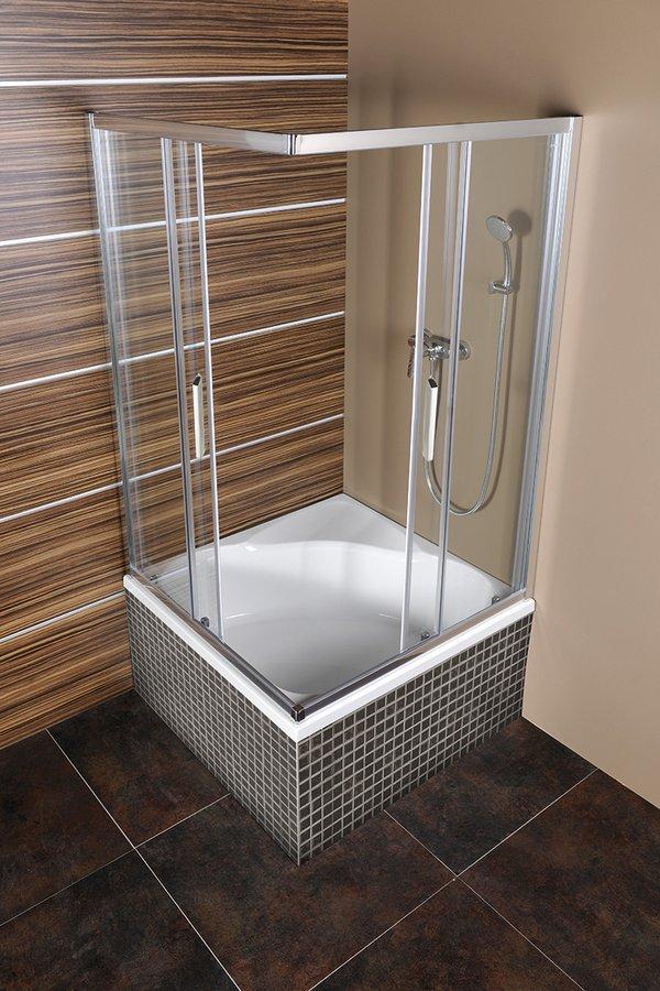 POLYSAN - CARMEN hluboká sprchová vanička, čtverec 90x90x30cm, bílá (29611)