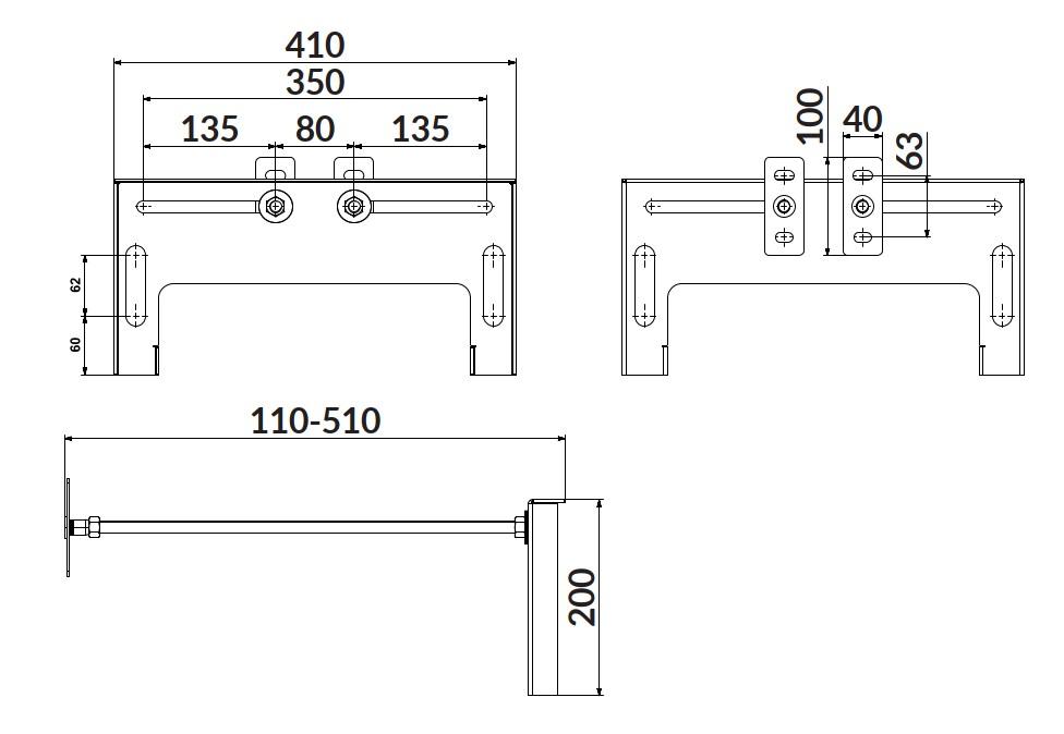 CERSANIT - Zadní vzpěra pro nádržky AQUA S97-063 (K97-414)
