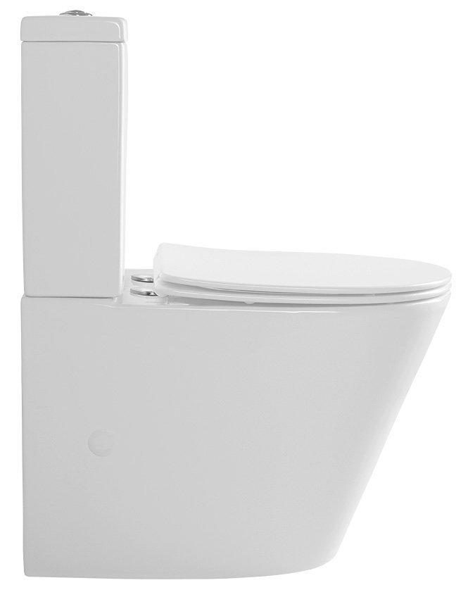 SAPHO - PACO RIMLESS WC kombi mísa s nádržkou, spodní/zadní odpad, bílá (PC1012WR)