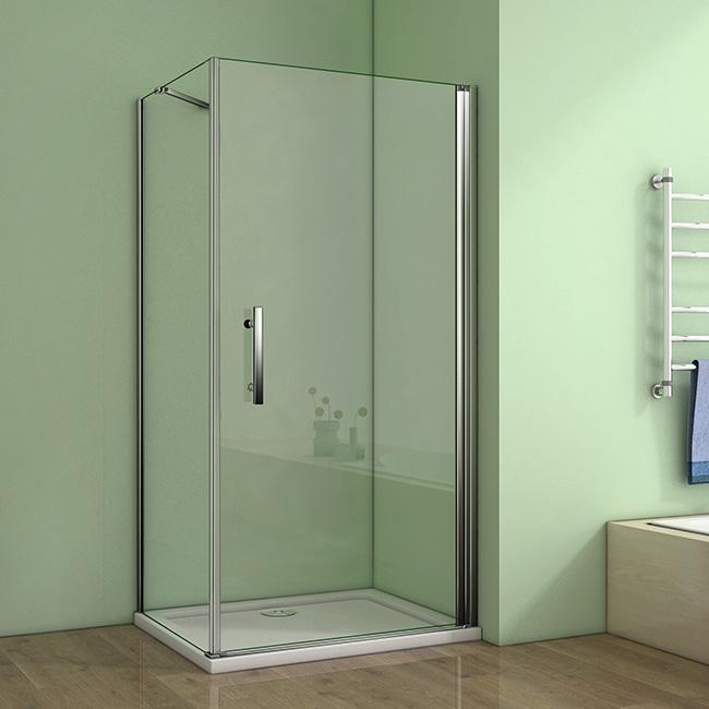 H K Čtvercový sprchový kout MELODY A1 100 cm s jednokřídlými dveřmi včetně sprchové vaničky z litého mramoru SE-MELODYA1100/THOR-100SQ
