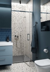 CERSANIT - Sprchové dveře LARGA chrom 80X195, levé, čiré sklo (S932-119), fotografie 2/2