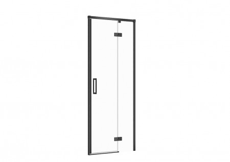 CERSANIT - Sprchové dveře LARGA ČERNÉ 80X195 , pravé, čiré sklo (S932-123)