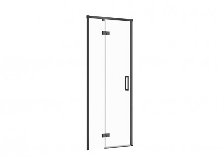 CERSANIT - Sprchové dveře LARGA ČERNÉ 80X195, levé, čiré sklo (S932-127)