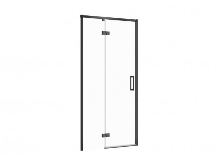 CERSANIT - Sprchové dveře LARGA ČERNÉ 100X195, levé, čiré sklo (S932-129)
