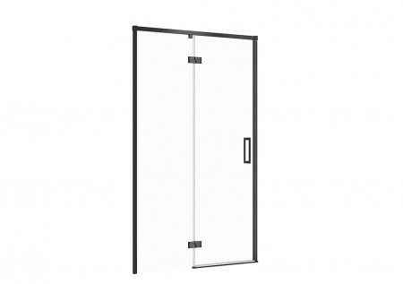 CERSANIT - Sprchové dveře LARGA ČERNÉ 120X195, levé, čiré sklo (S932-130)