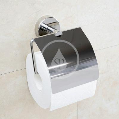 SANELA - Nerezové doplňky Držák toaletního papíru s krytem, lesklý nerez (SLZN 09)