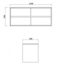 CERSANIT - Umyvadlová skříňka CREA s deskou 120, bílá (S931-002), fotografie 12/6