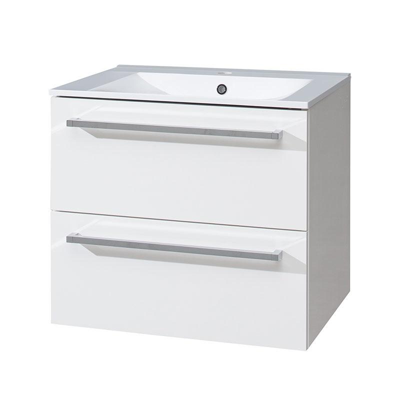 MEREO Bino, koupelnová skříňka s keramickým umyvadlem 61 cm, bílá CN660