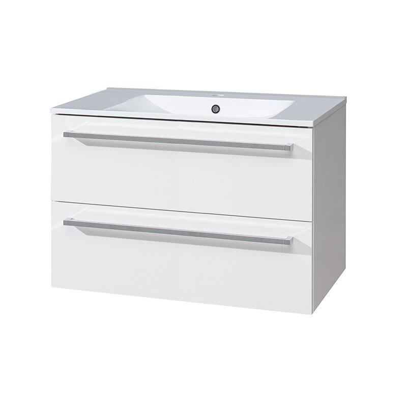 MEREO Bino, koupelnová skříňka s keramickým umyvadlem 81 cm, bílá CN661