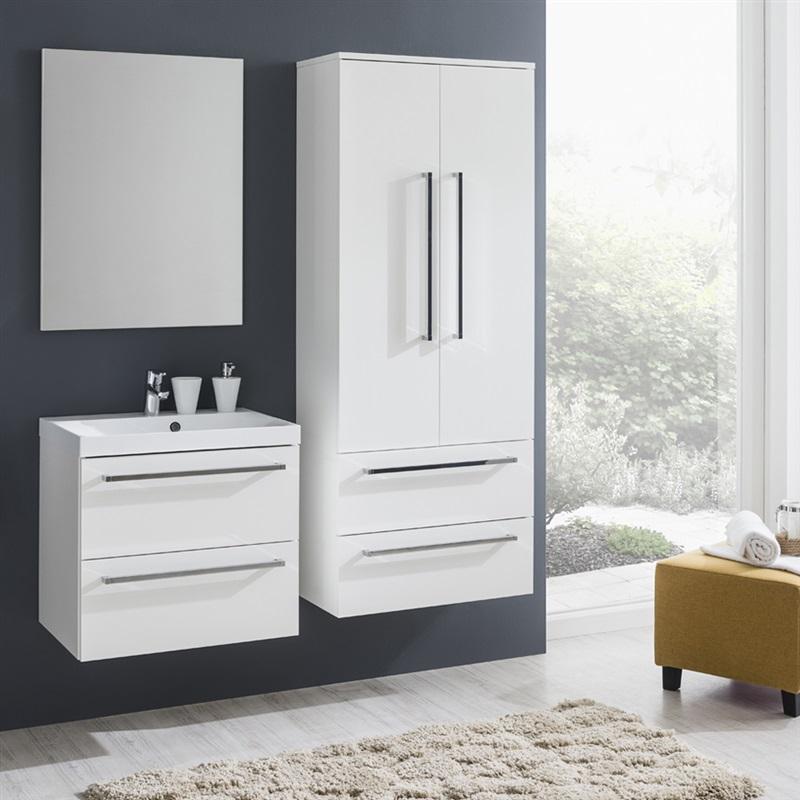 MEREO - Bino, koupelnová skříňka s keramickým umyvadlem 61 cm, bílá (CN660)