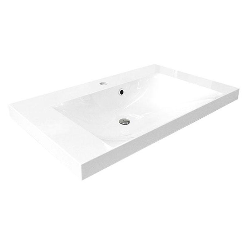 MEREO - Opto, koupelnová skříňka s umyvadlem z litého mramoru 101 cm, dub (CN922M)