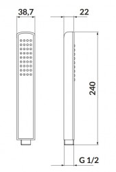 CERSANIT - SET B253 podomítková baterie MILLE vana/ sprcha s ruční a hlavovou sprchou, chrom (S952-012), fotografie 4/6