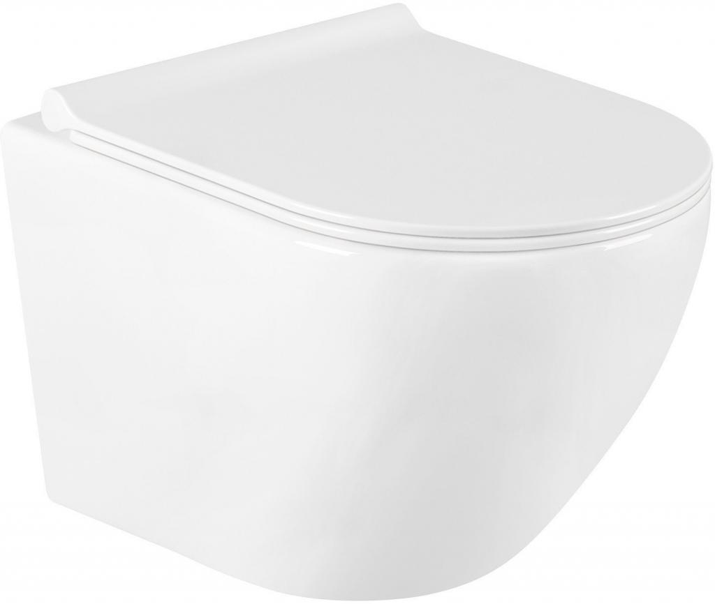 MEXEN/S Lena Závěsná WC mísa včetně sedátka s slow-slim, duroplast, bílá 30220500