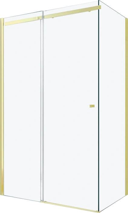 MEXEN/S OMEGA sprchový kout 140x90 cm, transparent, zlatá 825-140-090-50-00