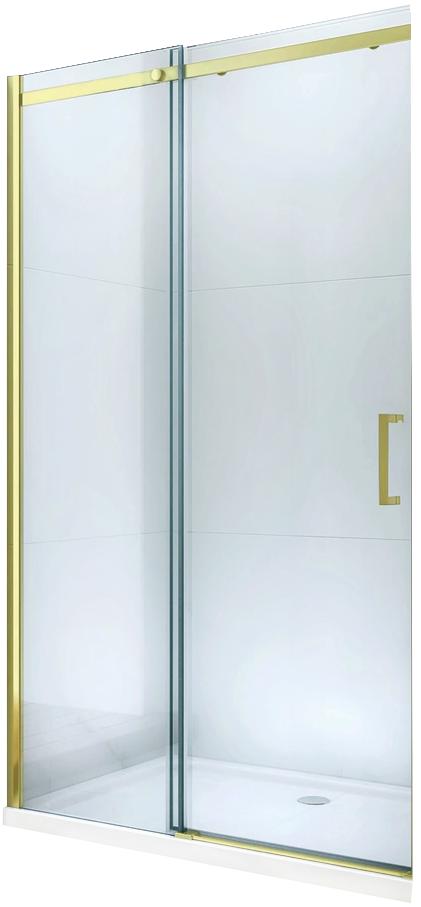 MEXEN Omega posuvné Sprchové dveře 120 cm transparent, zlato se sadou pro niku 825-120-000-50-00