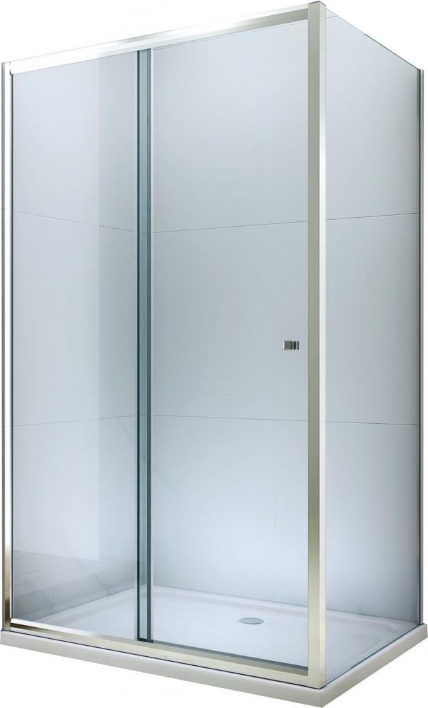 MEXEN/S Apia Sprchový kout 140x100 cm, transparent, chrom + vanička se sifonem 840-140-100-01-00-4010
