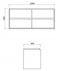 CERSANIT - SET B285 CREA 120, šedá matná (skříňka+umyvadlo) (S801-324), fotografie 8/5