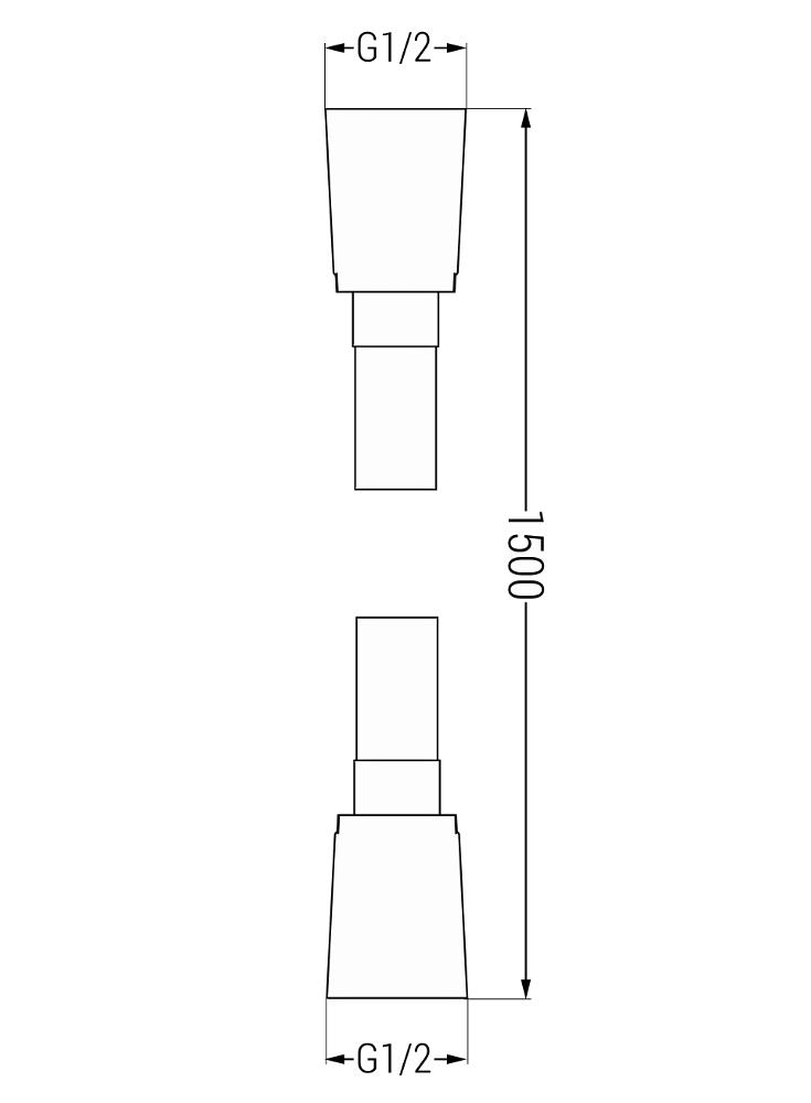 MEXEN - Sprchová hadice 150 cm, bílá (79450-20)
