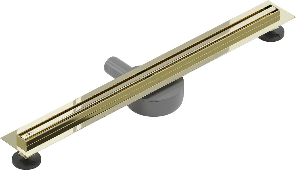 MEXEN - Flat 360 Slim podlahový žlab 70 cm otočný zlato (1541070)