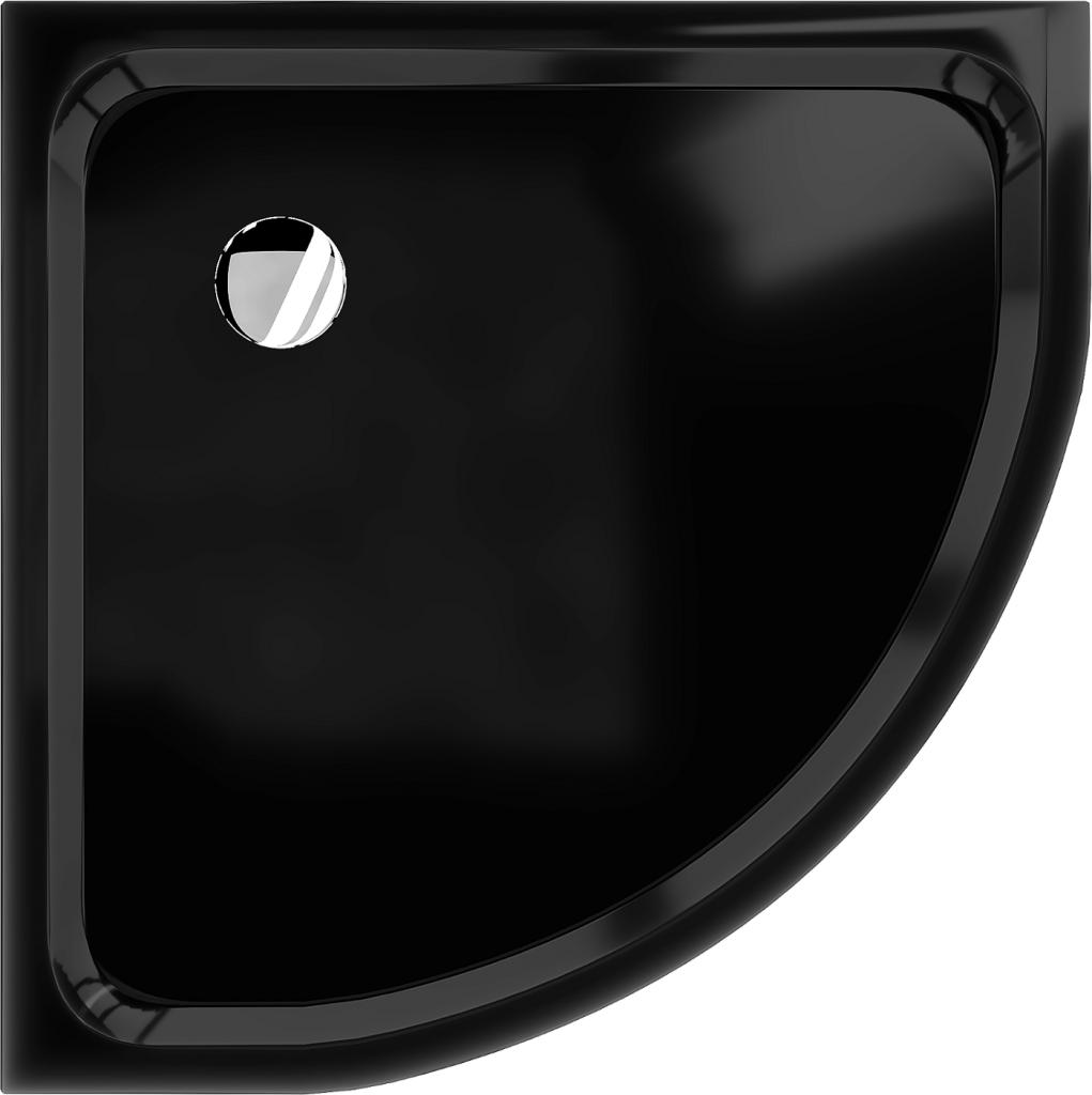 MEXEN - Sprchová vanička čtvrtkruh 70x70 cm černá (41707070)