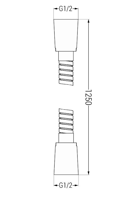MEXEN - Sprchová hadice 125 cm, černá (79435-70)