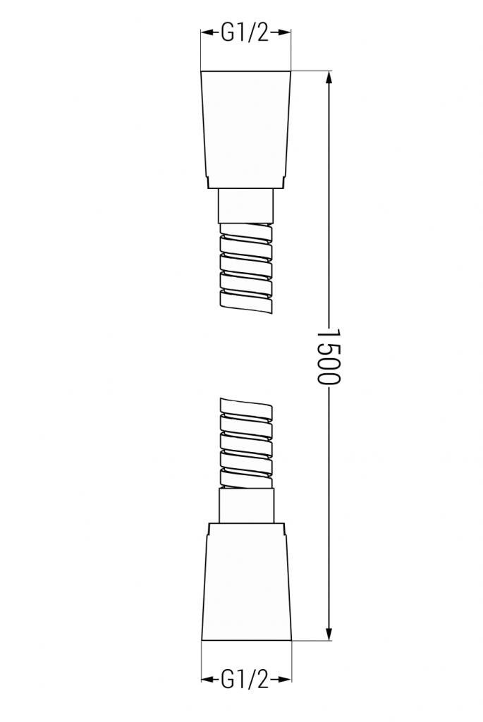 MEXEN - Sprchová hadice 150 cm, černá (79460-70)