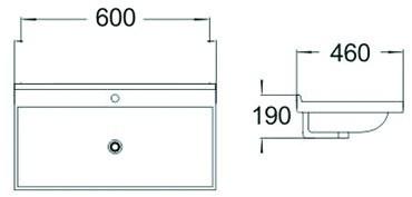 MEXEN - MILA nábytkové umyvadlo 60 x 46 cm bílé (25296000)