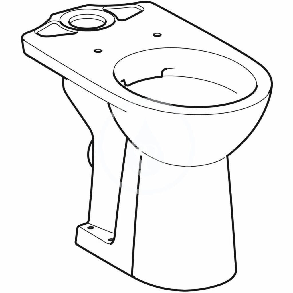 GEBERIT - Selnova Comfort WC kombi mísa, zadní odpad, Rimfree, bílá (500.486.01.1)