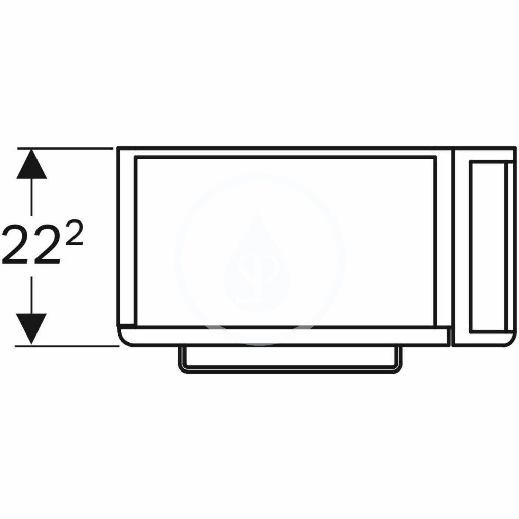GEBERIT - Selnova Compact Umyvadlová skříňka, 448x252x604 mm, 1 dvířka, panty vlevo, světle šedá (501.497.00.1)