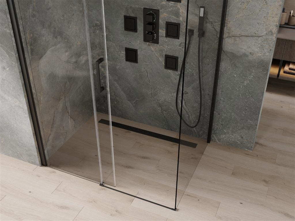 MEXEN/S - OMEGA sprchový kout 110x70 cm, transparent, černá (825-110-070-70-00)