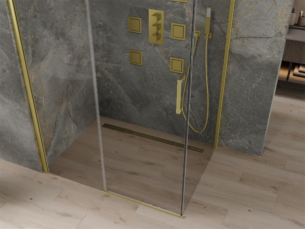 MEXEN/S - OMEGA sprchový kout 110x100 cm, transparent, zlatá (825-110-100-50-00)