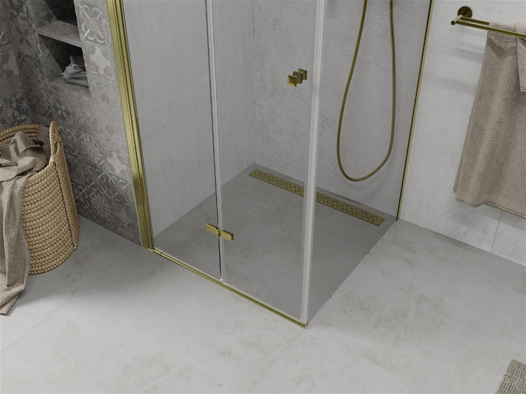 MEXEN/S - LIMA sprchový kout 90x90 cm, transparent, zlatá (856-090-090-50-00)