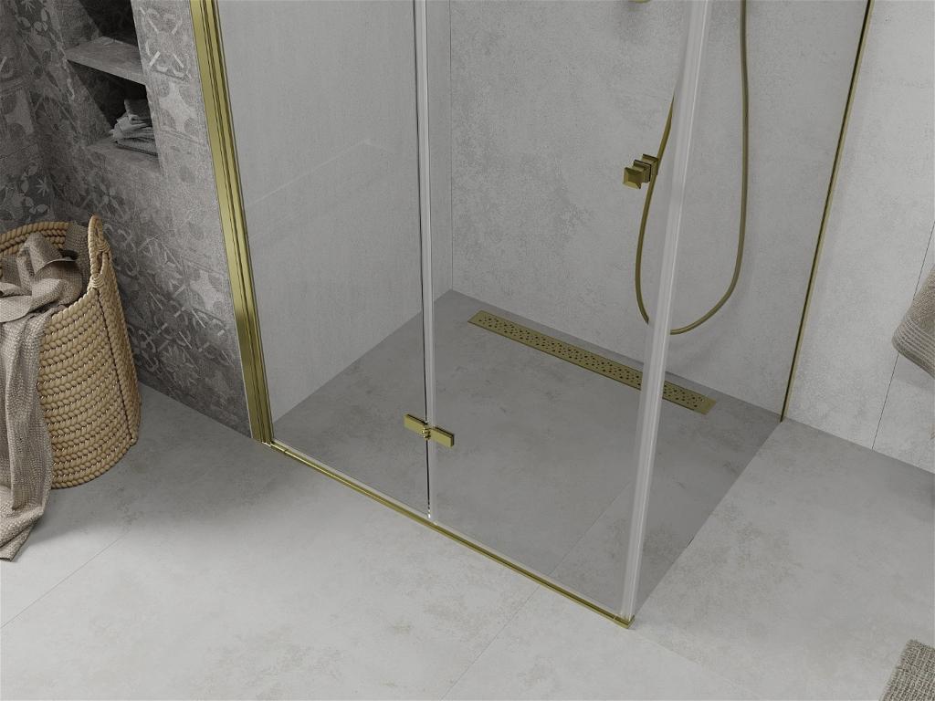 MEXEN/S - LIMA sprchový kout 70x80 cm, transparent, zlatá (856-070-080-50-00)