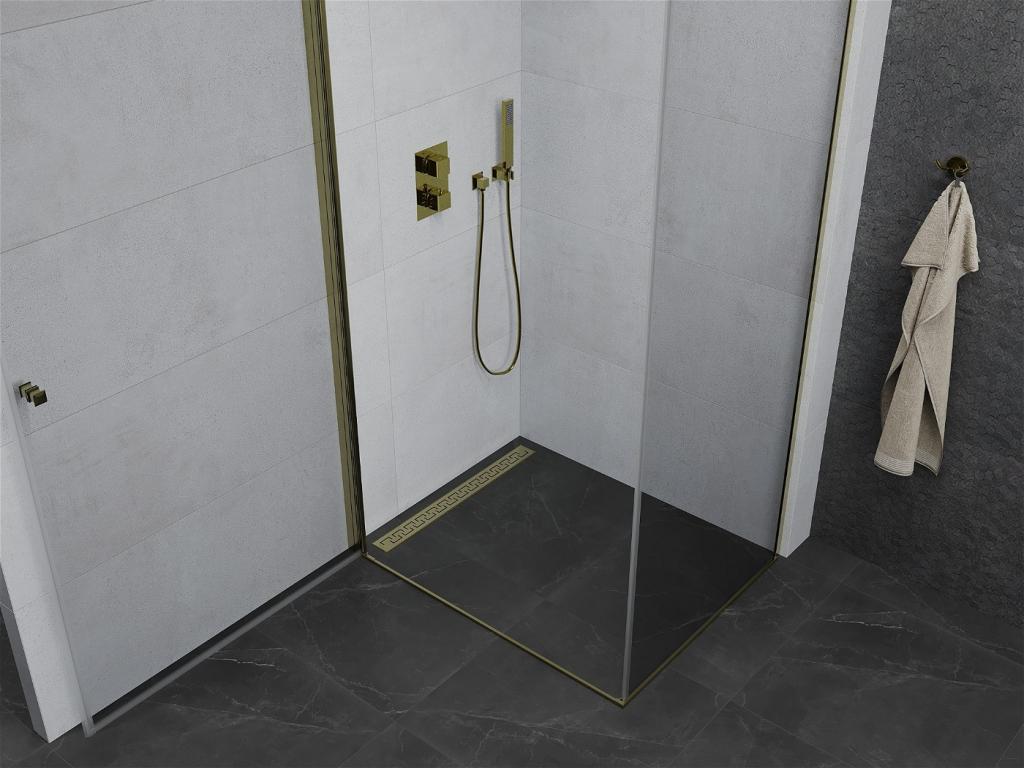 MEXEN/S - PRETORIA sprchový kout 70x80 cm, transparent, zlatá (852-070-080-50-00)