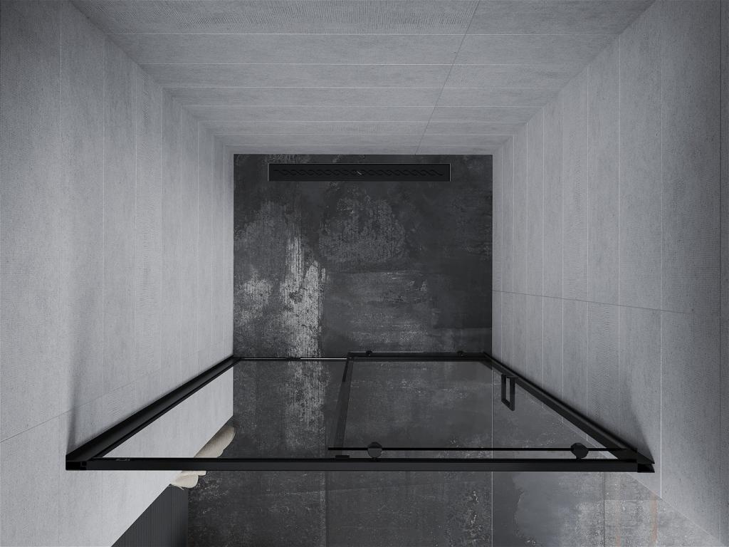 MEXEN - Apia posuvné sprchové dveře 100 cm, transparent, černá (845-100-000-70-00)