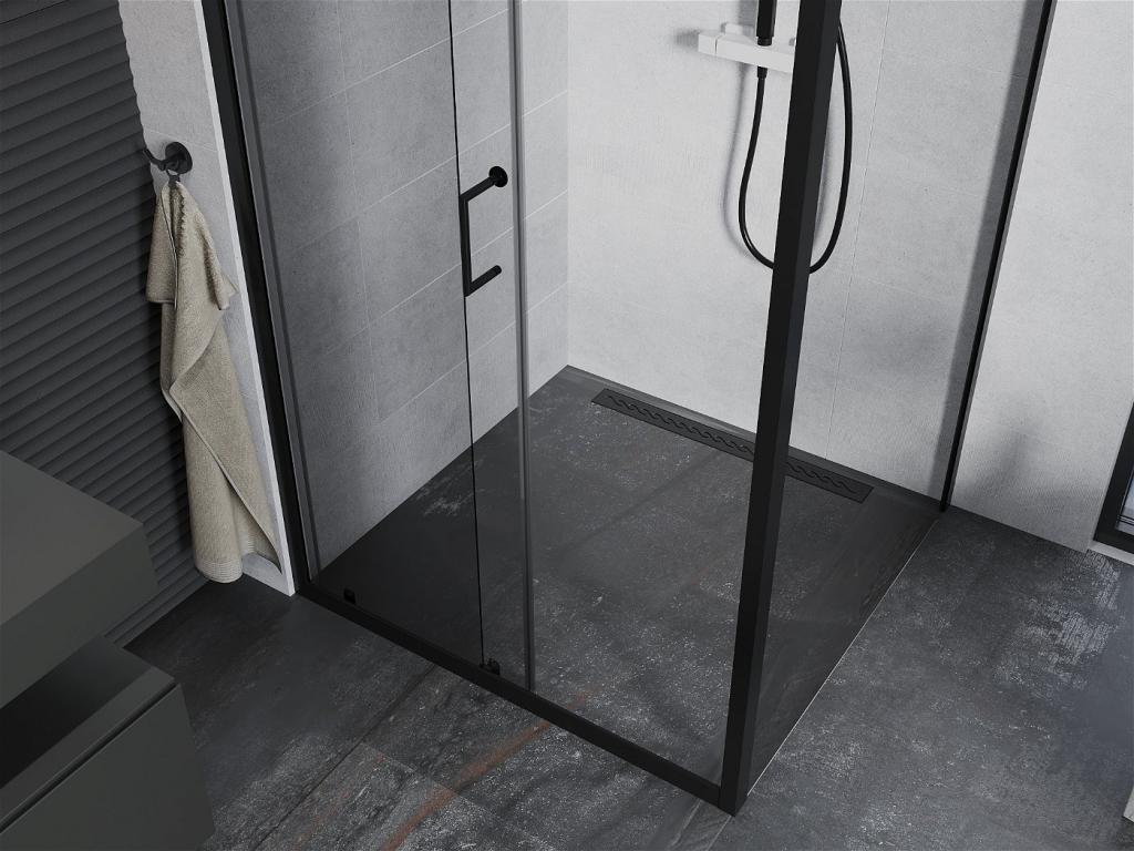 MEXEN/S - APIA sprchový kout 100x100 cm, transparent, černá (840-100-100-70-00)