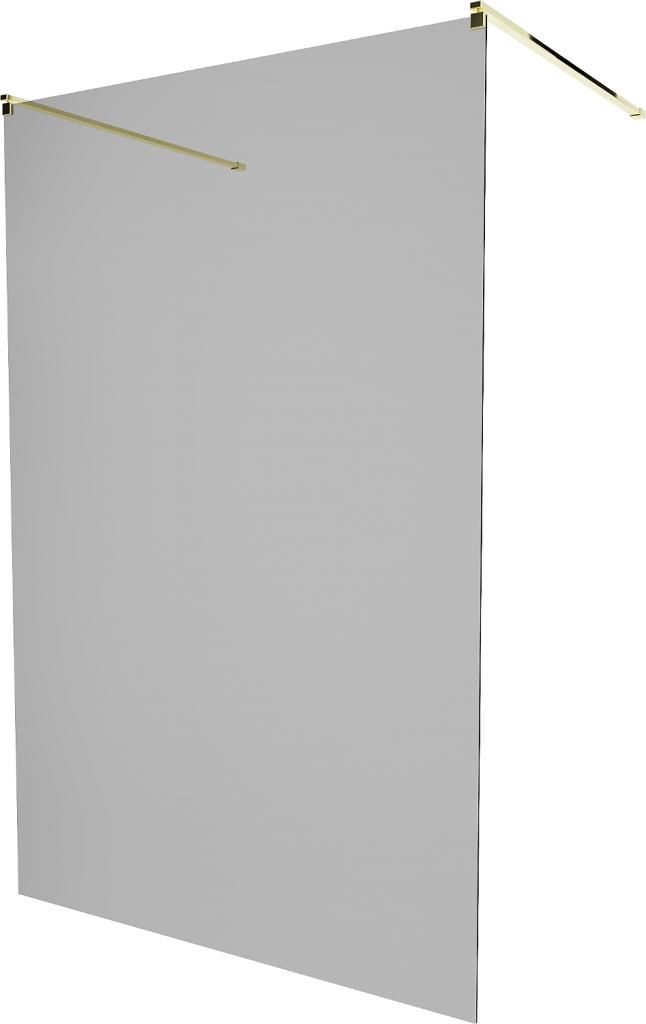 MEXEN/S KIOTO samostatně stojící sprchová zástěna 100 x 200 cm, grafit, růžové zlato 800-100-002-60-40
